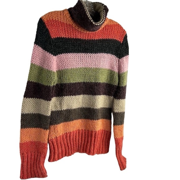Anthropologie Laurie B. Stripe Women's Mohair Wool Blend Striped Sweater Size M - Picture 3 of 10